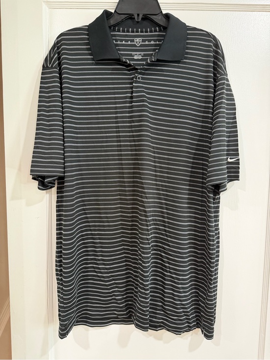 Nike Other - Nike Men’s Black and Gray Thin-Stripe Golf Polo